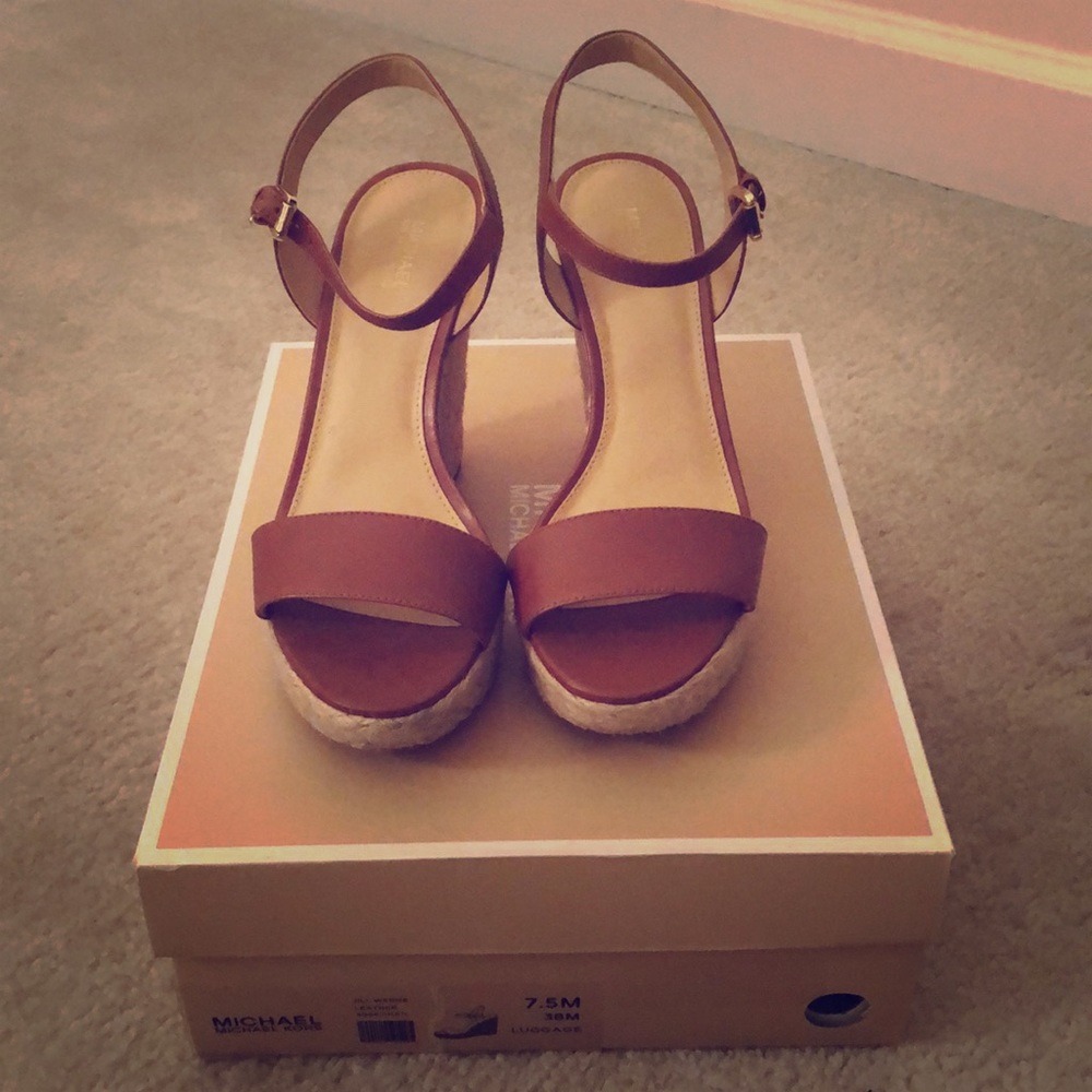 Tan Michael Kors Wedges
